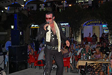 Nigel Burchill as Elvis at Villamartin Plaza Orihuela Costa Blanca Spain 2016